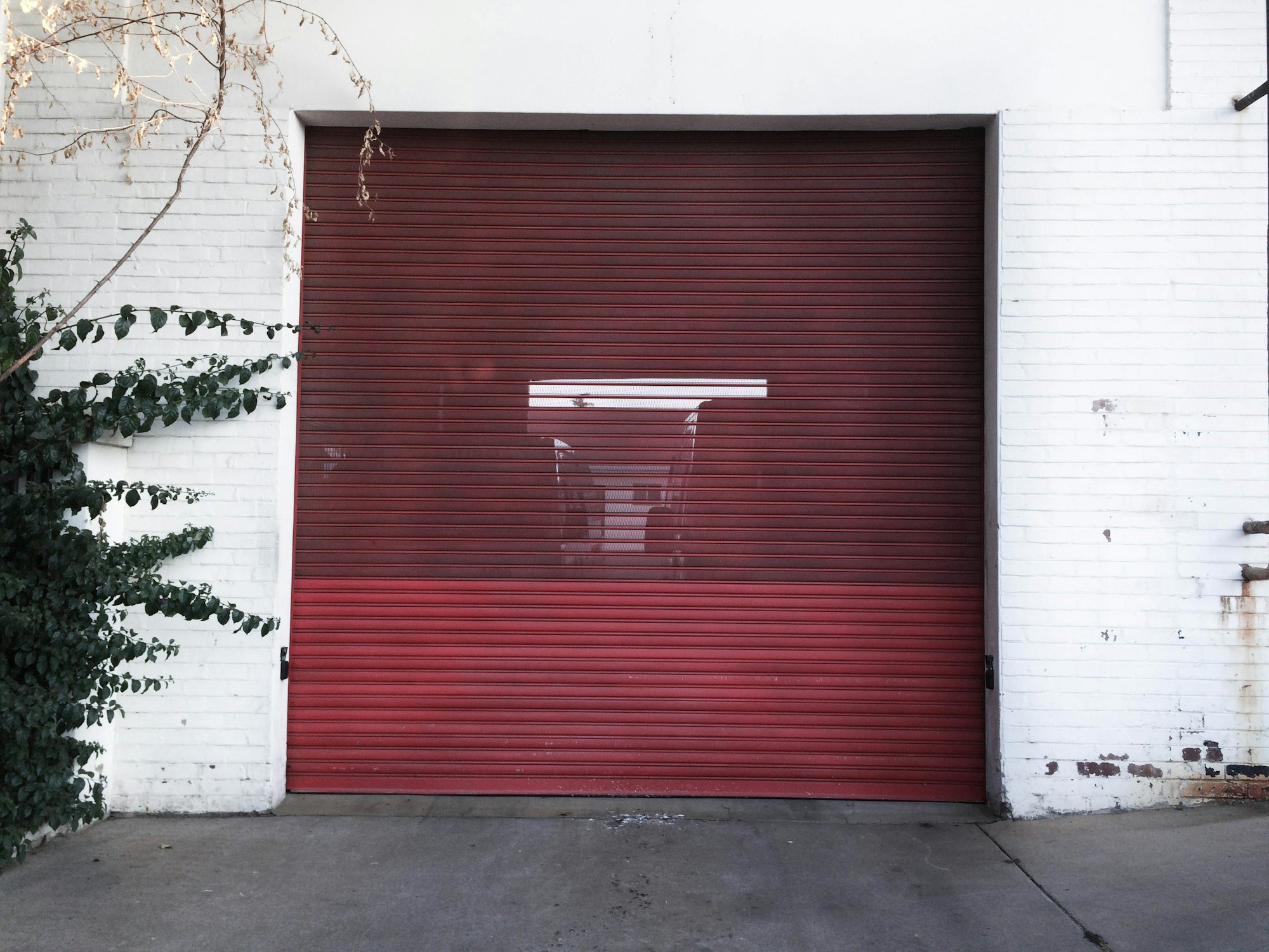 Red garage door